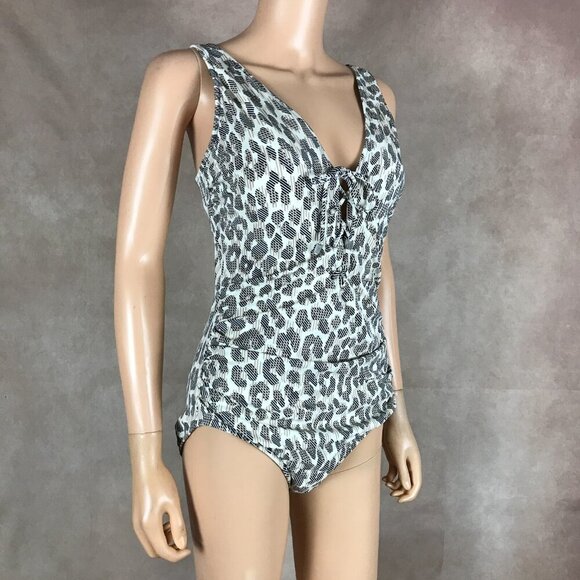 Swim Solutions Wild Thing Tummy-Control One-Piece Swimsuit NEW 14 - Picture 9 of 10